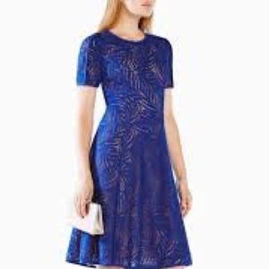 BCBG Royal blue lace midi dress
